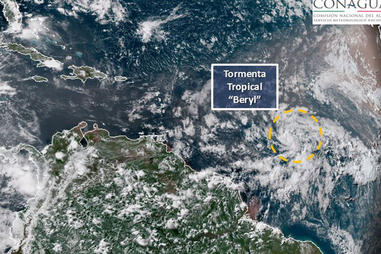 Se forma la tormenta tropical Beryl en el Atlántico NTR Guadalajara