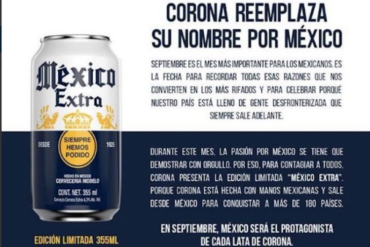 Cerveza Corona cambiará su nombre a México | NTR Guadalajara